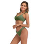 Women Sexy Bikini Tie Shoulders Bikini Set Padded Strap Swimsuit