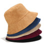 Blank Suede Bucket Hat Solid Spring Fall Women Hat Outdoor Sports Hiking Fishing Cap Sunscreen Fishermen Sun Hat Lady Sunhat Bob