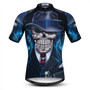 3D Skull Cycling Jersey Top