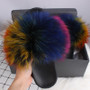 Fox Furry Fluffy Fur Slide Sandals