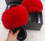 Fox Furry Fluffy Fur Slide Sandals