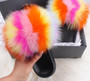 Fox Furry Fluffy Fur Slide Sandals