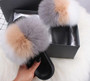 Fox Furry Fluffy Fur Slide Sandals