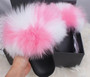 Fox Furry Fluffy Fur Slide Sandals