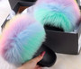 Fox Furry Fluffy Fur Slide Sandals