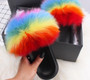 Fox Furry Fluffy Fur Slide Sandals