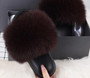 Authentic Fox Furry Fluffy Fur Slippers