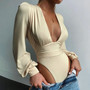 Deep V Neck Bodysuit