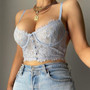 Backless Lace Camisole Crop Top 2021