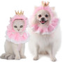 Princess Design Hat and Bib for Cats and Dogs