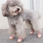 Light Blue Pink Best Dog Boots for Winter - Dog Shoes Suede Dog Booties
