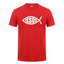 Jesus Fish Christ Printing T-Shirt