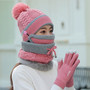 Women Winter Warm Knitted Beanies Set