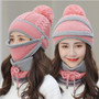 Women Winter Warm Knitted Beanies Set