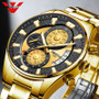 NIBOSI 2020 Fashion Mens Watches Top Brand Luxury Gold Clock Sports Chronograph Waterproof Quartz Watch Men Relogio Masculino