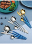 Stainless Steel Black Gold Cutlery Set Dinnerware