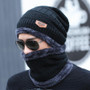 Warmer Winter Beanie Hat Knit Cap Scarf For Men And Women