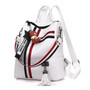 Retro Fashion Zipper Ladies Backpack School Bag Leather Tassel