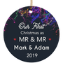 Our Christmas As Mr & Mr Ceramic Circle Ornament