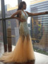 Mermaid Sexy Prom Dress African Tulle Halter Prom Dress #ER221
