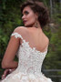 Ball Gown Vintage Wedding Dress Lace Short Sleeve Wedding Dress #ER156