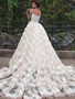 Ball Gown Vintage Wedding Dress Lace Short Sleeve Wedding Dress #ER156