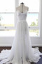 Chiffon Beach Wedding Dress Lace Cheap Long Wedding Dress #ER104