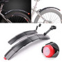 2PCS Foldable Mountain Bike Bicycle Mudguard Tail Light Set