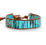 Mahalia Bohemian Turquoise Leather Wrap Bracelet