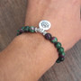 Green Agate Lotus Bracelet