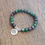 Green Agate Lotus Bracelet