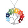7 Chakras Rainbow Tree Of Life Necklace