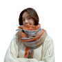 Plaid scarf winter women's square combed bristle long scarf Korean fashion imitation cashmere scarf color thick shawl-Alibaba