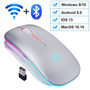 Wireless Mouse Bluetooth RGB Rechargeable Mouse Wireless Computer Silent Mause LED Backlit Ergonomic Gaming Mouse For Laptop PC