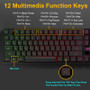 Gaming keyboard Gamer keyboard with backlight USB 104 Rubber keycaps RGB Wired Ergonomic Russian keyboard For PC laptop