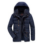 Men Winter Jacket 6XL 7XL 8XL Thick Warm Parka Fleece Fur Hooded Military Jacket Coat Pockets Windbreaker Jacket Men