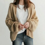 Classic foreign trade Korean chic lazy style sweater female loose student pure color simple short knit sweater cardigan women