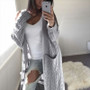 2020 autumn/winter wish hot knit sweater European and American style long double pocket full body twist sweater