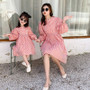 Girls dress autumn parent-child dress 2020 new mother and women's dress children Korean style western little girl princess dress