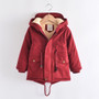 Autumn and winter new boys plus velvet thick warm hooded swallowtail windbreaker winter jacket winter children's jacket