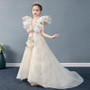 Children's dress, princess dress, autumn fluffy yarn, girl catwalk, tail host, foreign style catwalk, piano costume-Alibaba