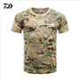 Men DAIWA Fishing T Shirt Summer Man Short Sleeve Camouflage Fishing Clothing Outdoor Sport Breathable Quick Dry Fishing Clothes