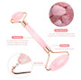 Rose Quartz Roller Slimming Face Massager Lifting Tool Natural Jade Facial Massage Roller Stone Skin Massage Beauty Care Set Box