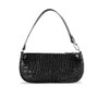 Vintage Baguette Crocodile Pattern Women Shoulder Bags Retro Split PU Leather Bags Solid Ladies Small Messenger Handbag Female