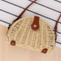 Round Straw Beach Bag Vintage Handmade Woven Shoulder Bag Raffia circle Rattan bags Bohemian Summer Vacation Casual Bags