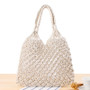 Round Straw Beach Bag Vintage Handmade Woven Shoulder Bag Raffia circle Rattan bags Bohemian Summer Vacation Casual Bags