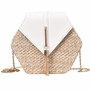 VIP Hexagon Mulit Style Straw+leather Handbag Women Summer Rattan Bag Handmade Woven Beach Circle Bohemia Shoulder Bag