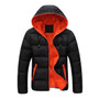 2019 Winter Cotton Warm Outwear Parka Winter Jacket Men Hooded Collar Coat Mens Warm Down Casual Coats with Zipper Pocket