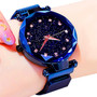 Luxury Starry Sky Women Watches Rose Gold Bracelet Magnet Mesh Band Rhinestones Quartz Wristwatch Ladies Female Diamond Watch