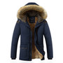 Fur Collar Hooded Men Winter Jacket